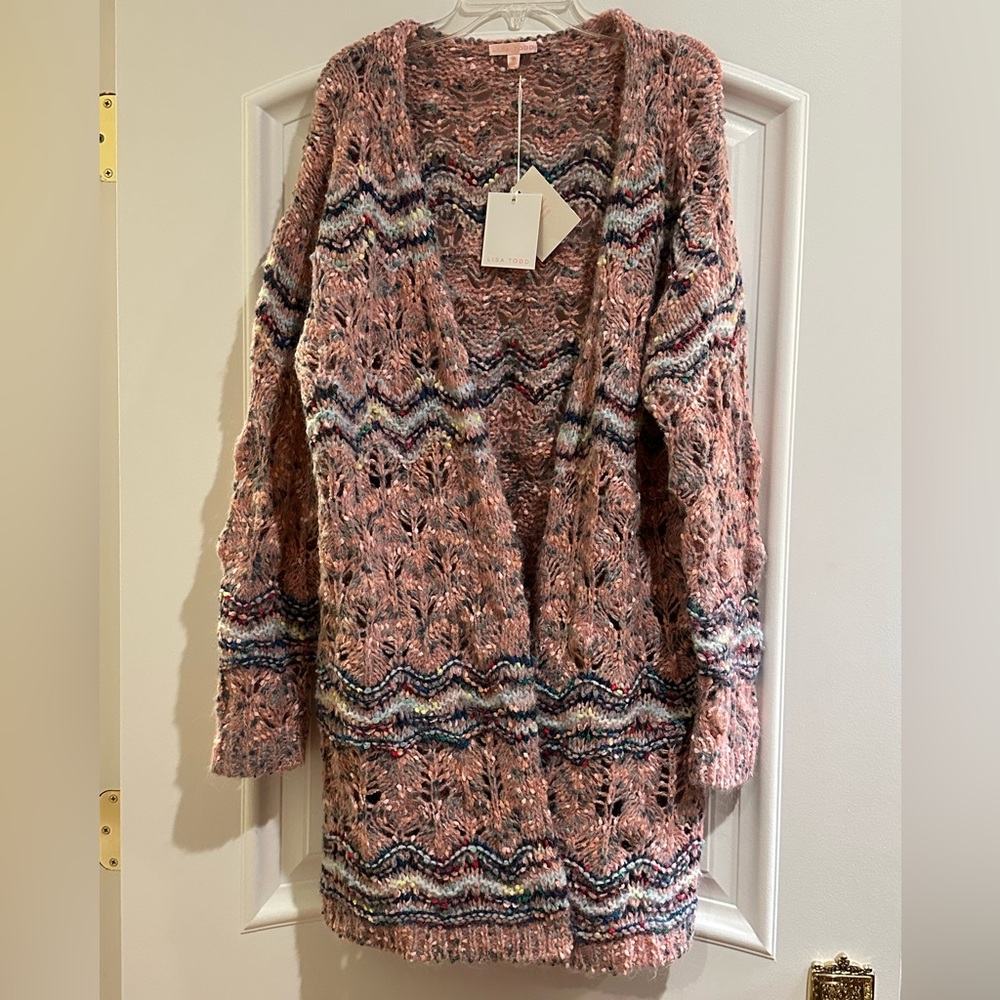 Lisa Todd NWT Lofty Lover Multicolor Knit Cozy Sweater Size Medium
